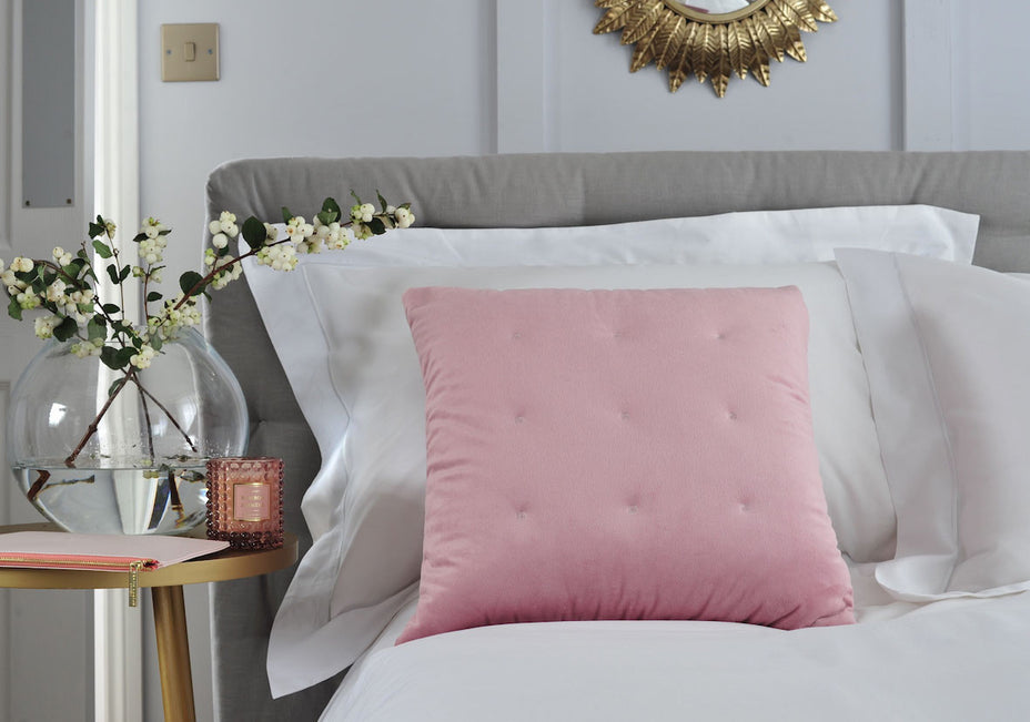 Balmoral Cushion - Fabric Colour Option - Blush