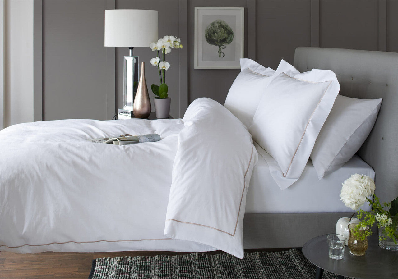 The Sandringham Bed Linen - Blush - Side