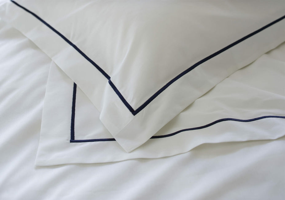 The Sandringham Bed Linen - Blue - Closeup