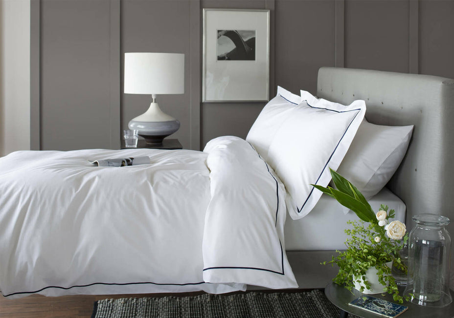 The Sandringham Bed Linen - Blue - Side
