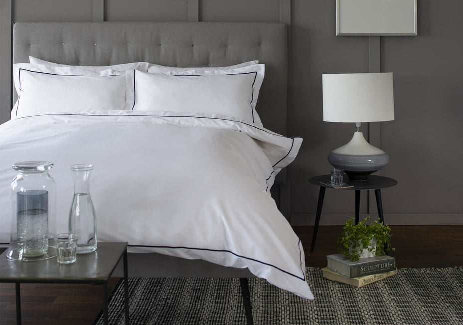 The Sandringham Bed Linen - Blue - Lifestyle 