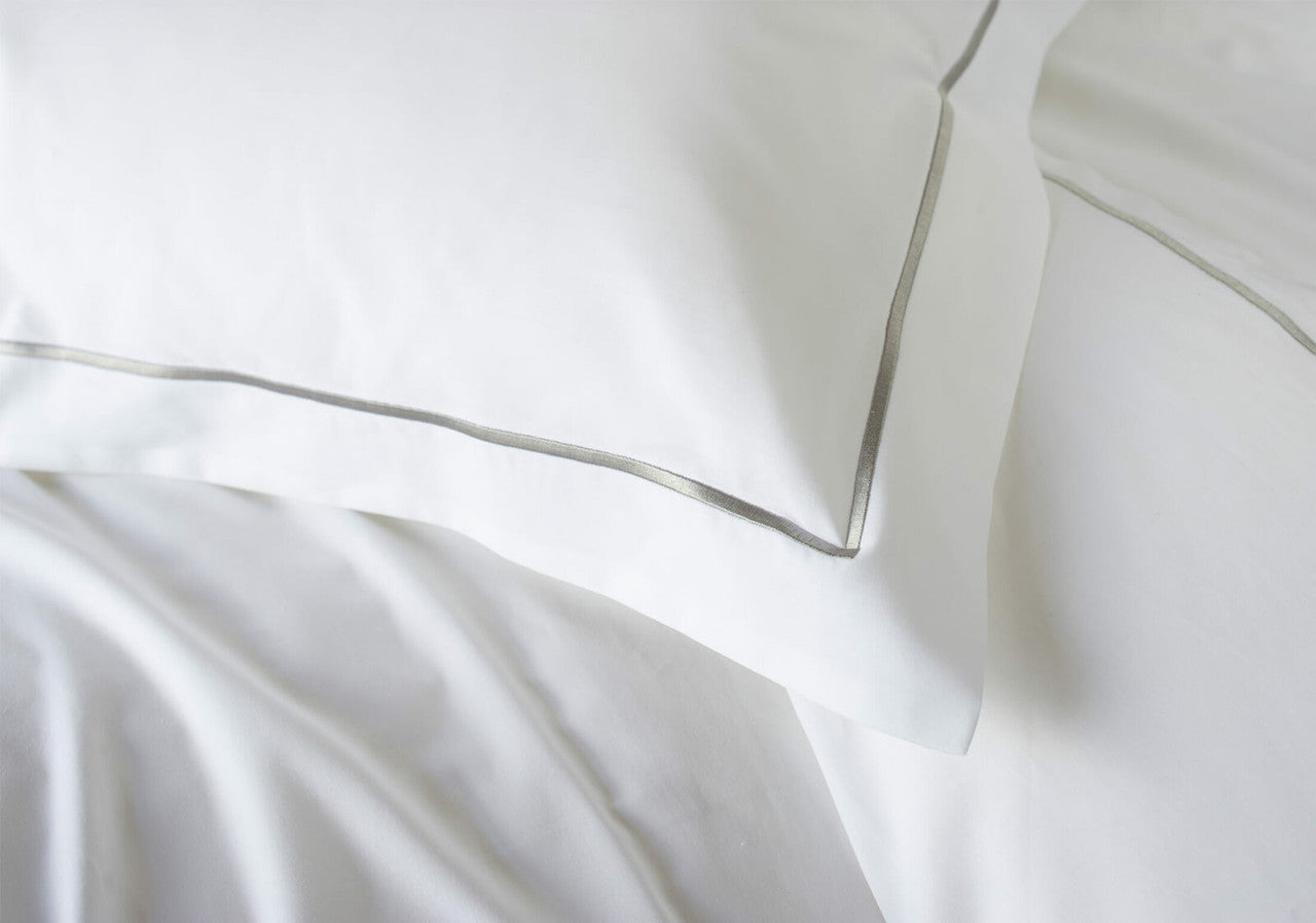 The Sandringham Bed Linen - Silver - Closeup