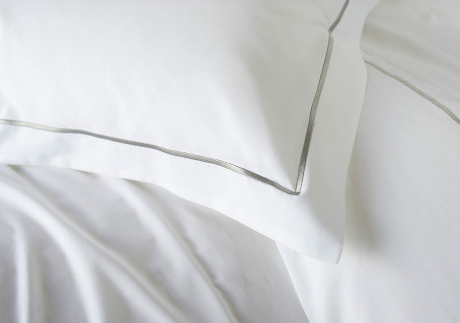The Sandringham Bed Linen - Silver - Closeup