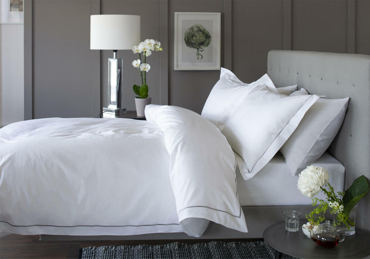 The Sandringham Bed Linen - Silver - Side