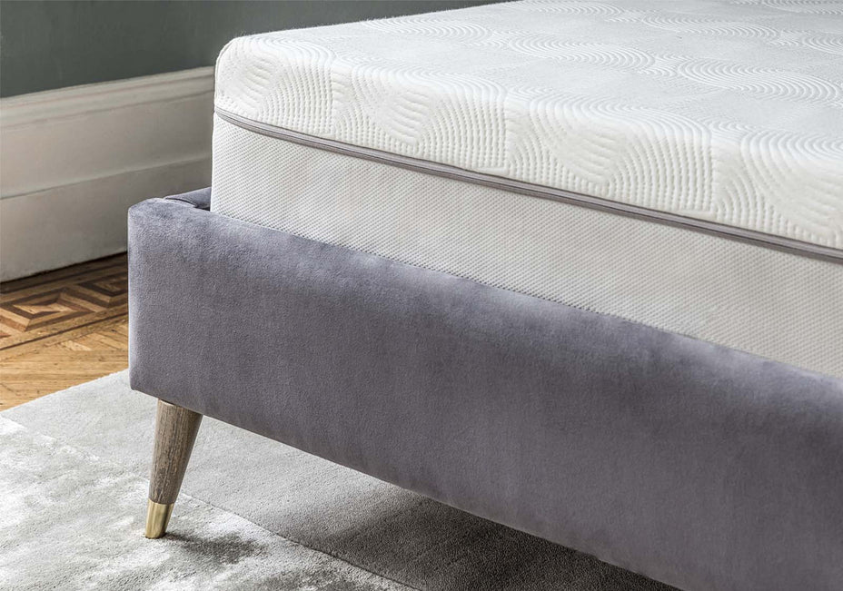 The Countess Bed Frame with Mattress- Foot Closeup