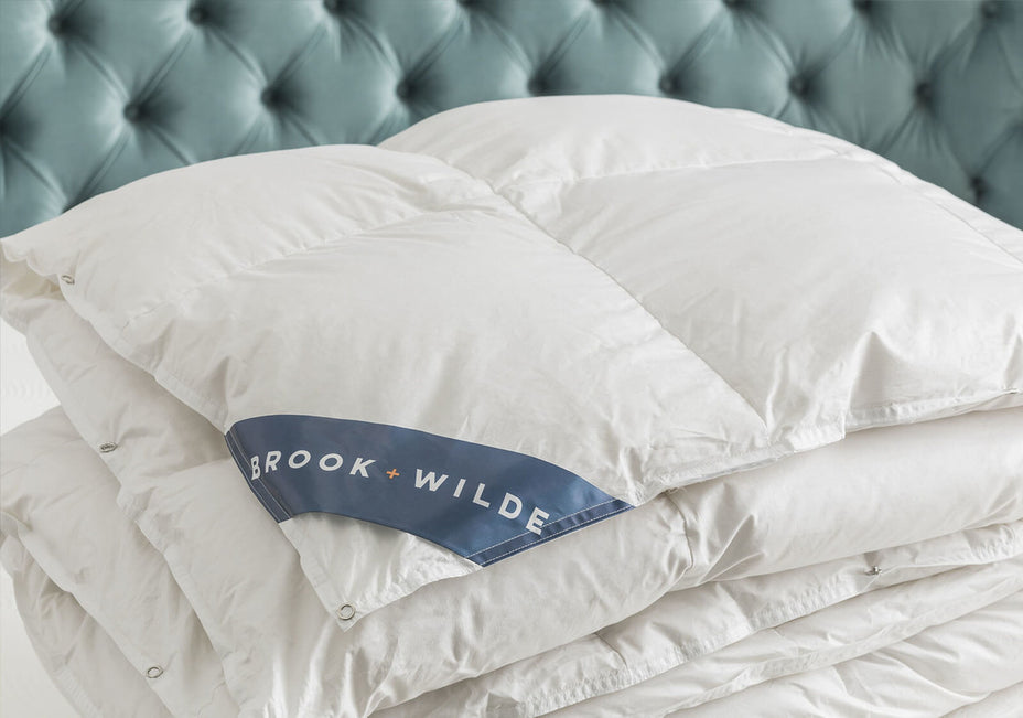 The Marlowe Goose Down Duvet - Folded Closeup